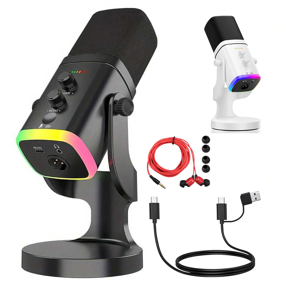 Gaming Headset Rgb - Microfono Dinamico USB/XLR per Gaming e