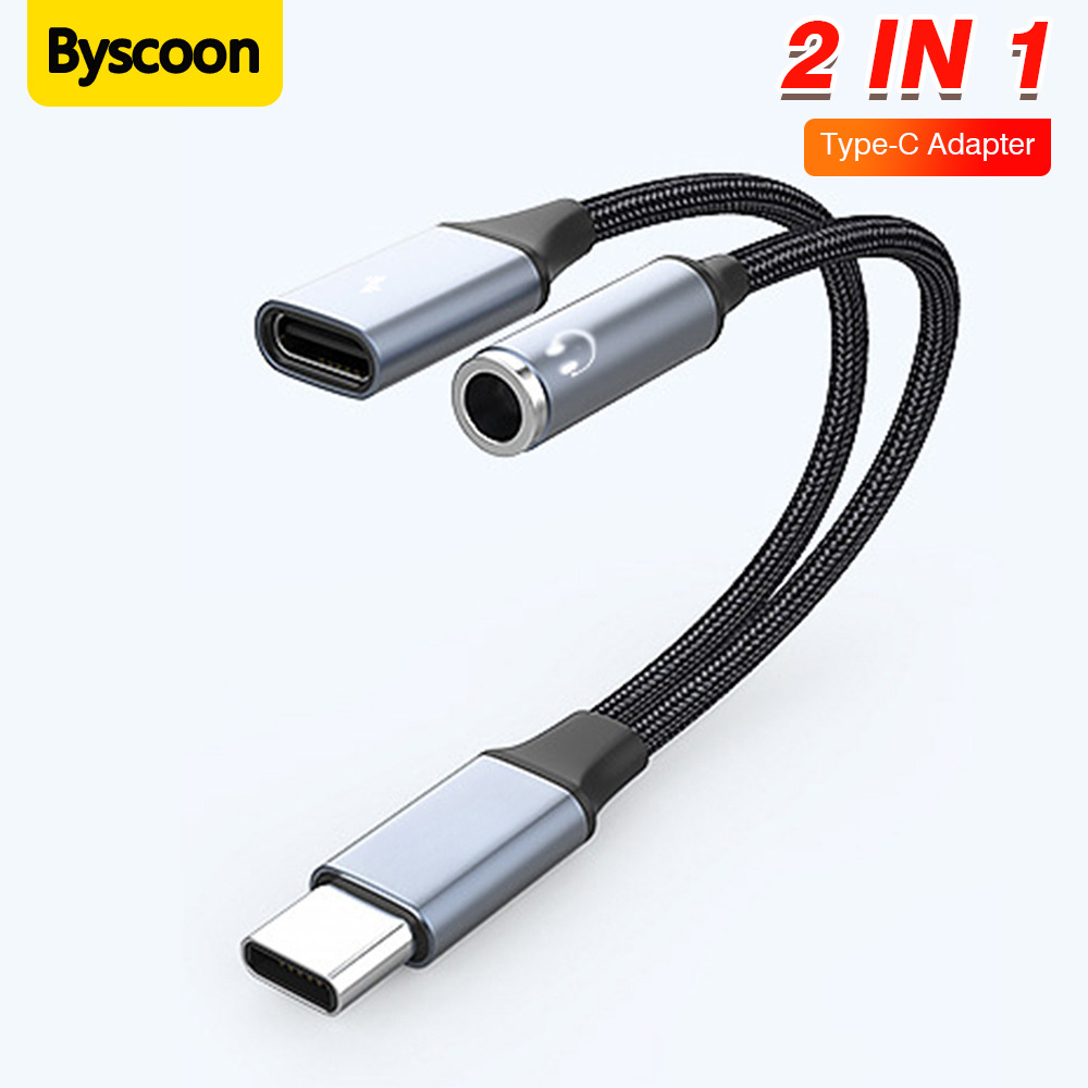 Earphone Splitter Jack - Adattatore 2 in 1 da USB-C
