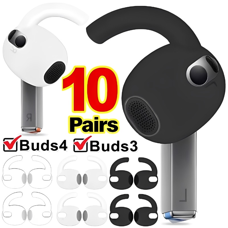 Silicone Ear Tip Replacement - 1-10 Paia di Ganci Auricolari Sportivi